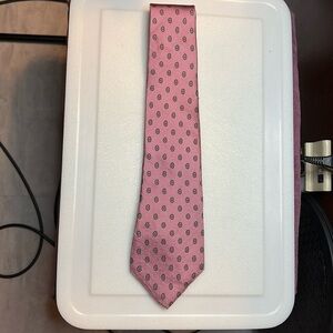 Mario Valentino   Tie  necktie  Men’s Dusty Blush Rose/ red white blue paisley
